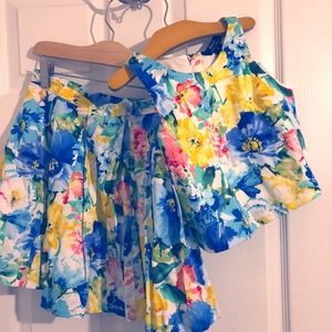 Polo Ralph Lauren Girls' Floral Print Top & Skirt